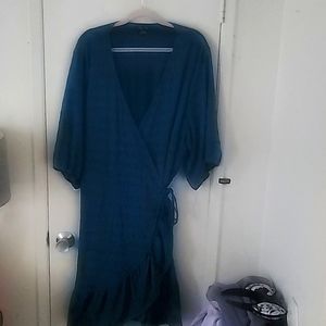 Plus size wrap around dress